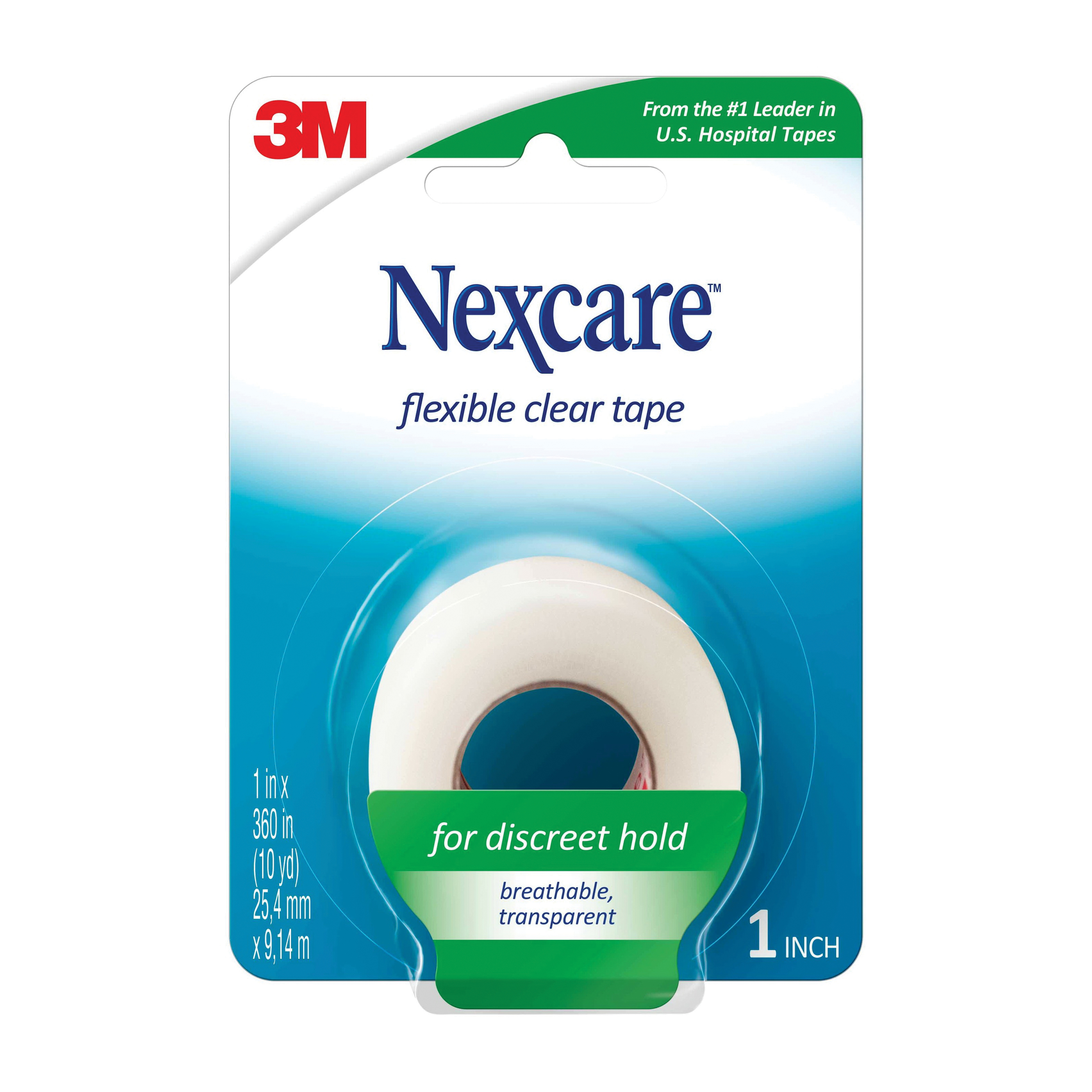 Nexcare Clear Tape, Flexible, 1 Inch