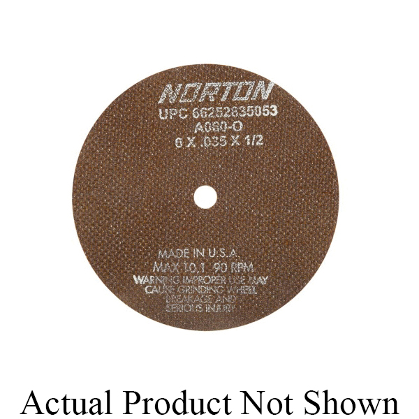 Norton® 66253042980 OBNA2 Toolroom Cut-Off Wheel, 8 in Dia x 0.035 